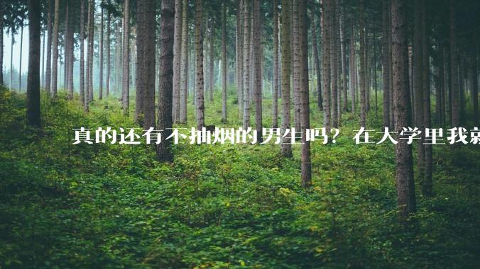 真的还有不抽烟的男生吗？在大学里我就没见过不抽烟的?